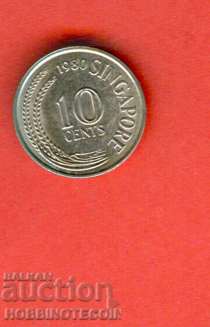 SINGAPUR SINGAPORE 0.10 10 Cenți emisiune issue 1980 NOUĂ UNC