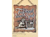 Panou, decorație, fotbal, bronz și lemn