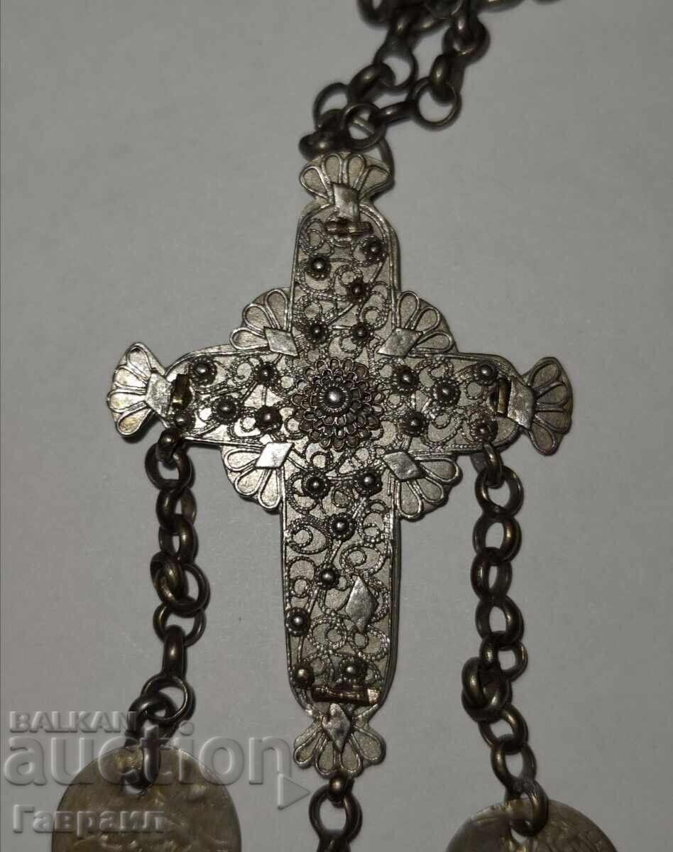 Σταυρός παλιός, ασήμι σατσάν με τιμή 140.00 BGN | € 71.58