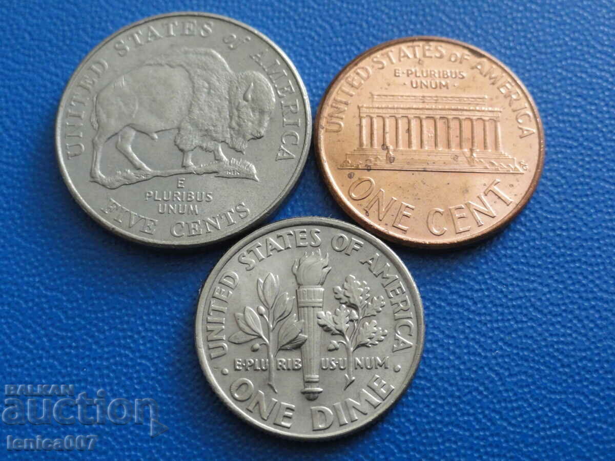 Delivery of USA - Coins (3 pieces) 1