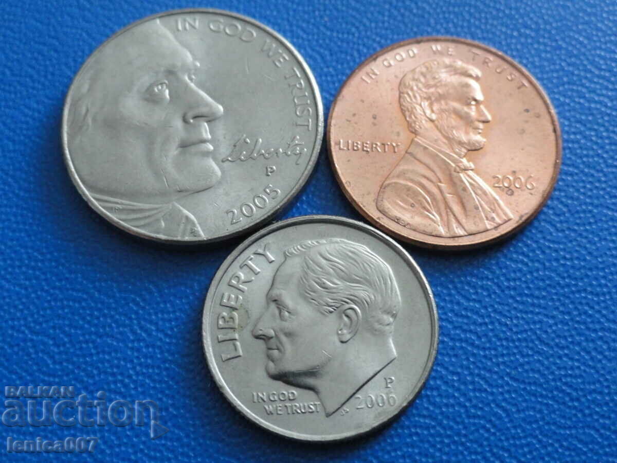 USA - Coins (3 pieces) 1 - 5