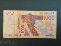 Западна Африка 1000 франка
