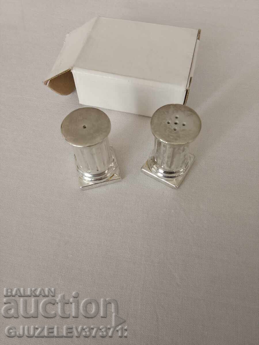 Αλατοπίπερο, ρωμαϊκή κολόνα, ασημένιο - 7