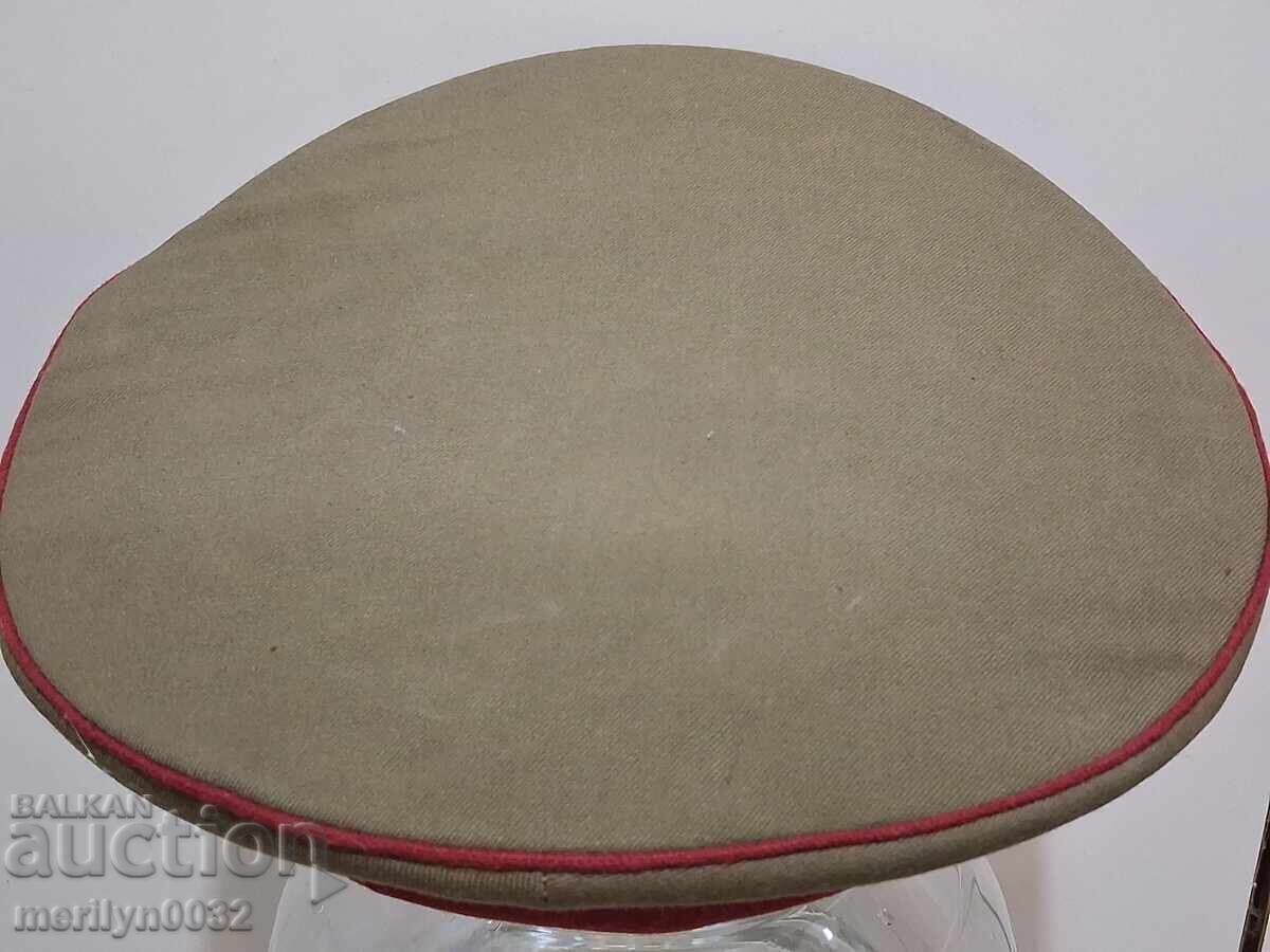 Παράδοση Στρατιωτικό καπέλο (φουράζκα) 40-50's, Λαϊκή Δημοκρατία της Βουλγαρίας, σμάλτινη κοκάρδα