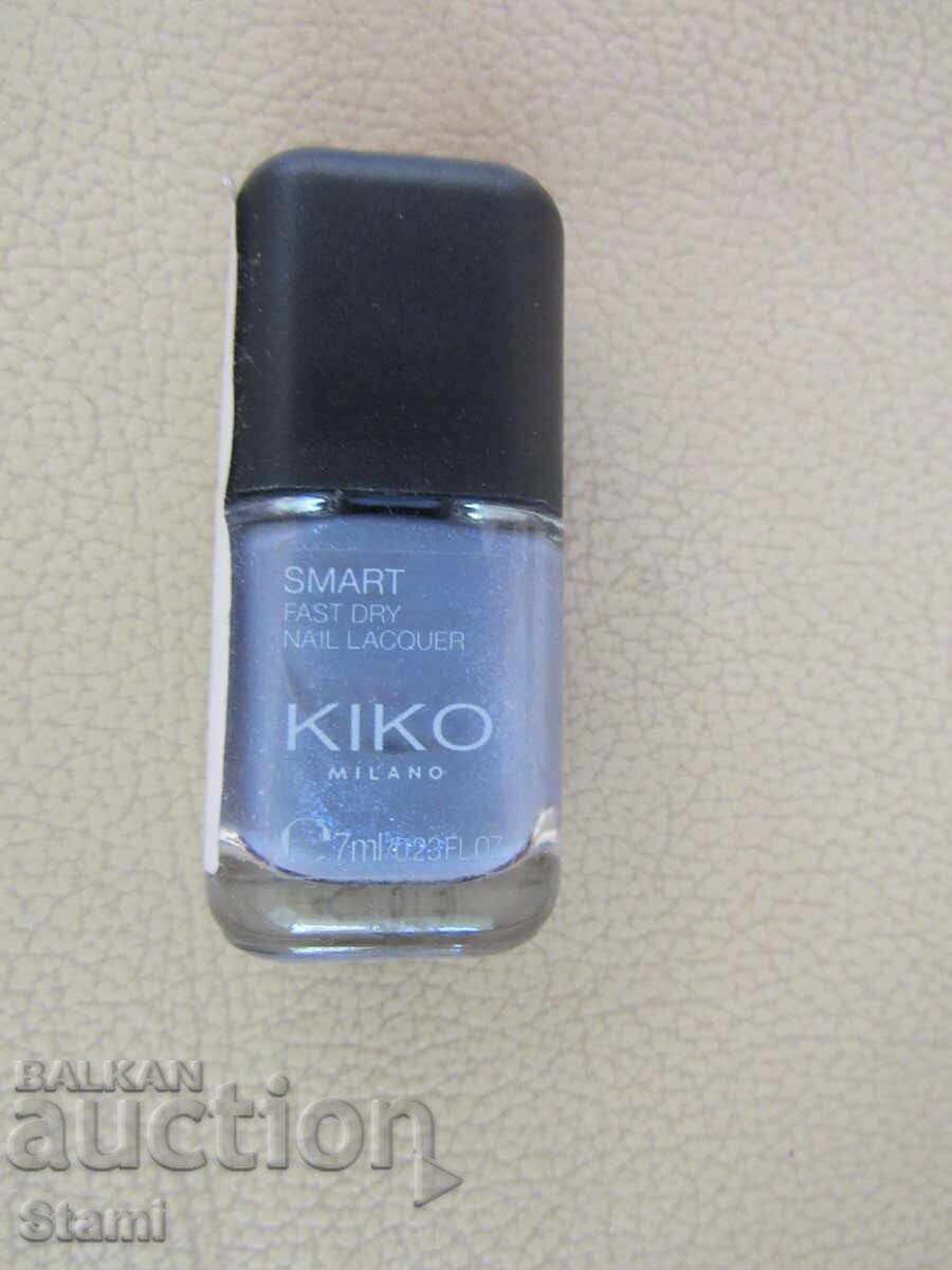 Quick-drying milky blue KIKO nail polish, unopened
