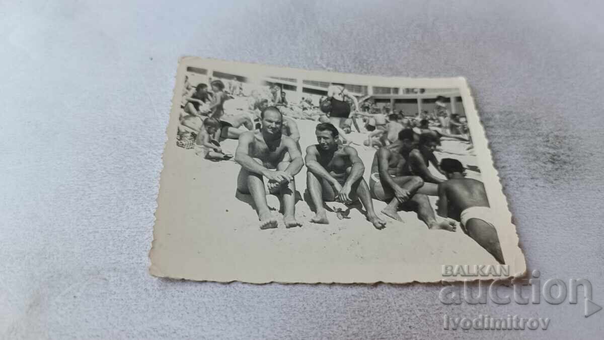 Photo Varna Three men on the beach 1954