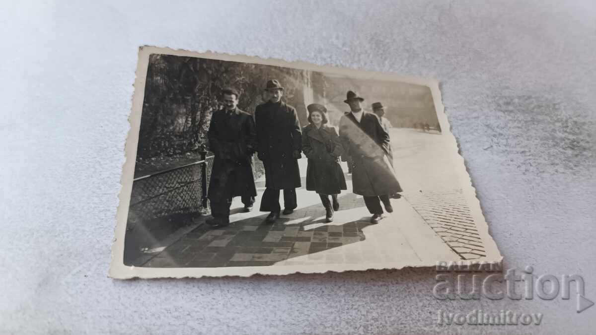 Photo Sofia: Three men and a woman on a walk Photo Sofia: Three men and a woman on a walk