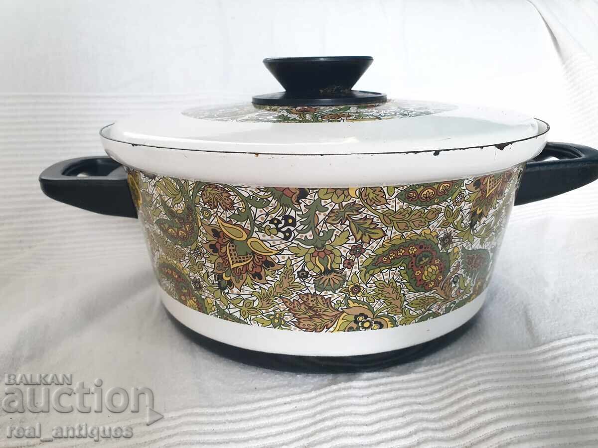 Bulgarian Enamel Pot - Kashmir