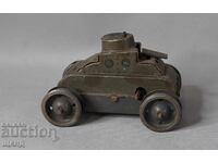 Old German metal mechanical toy tank model