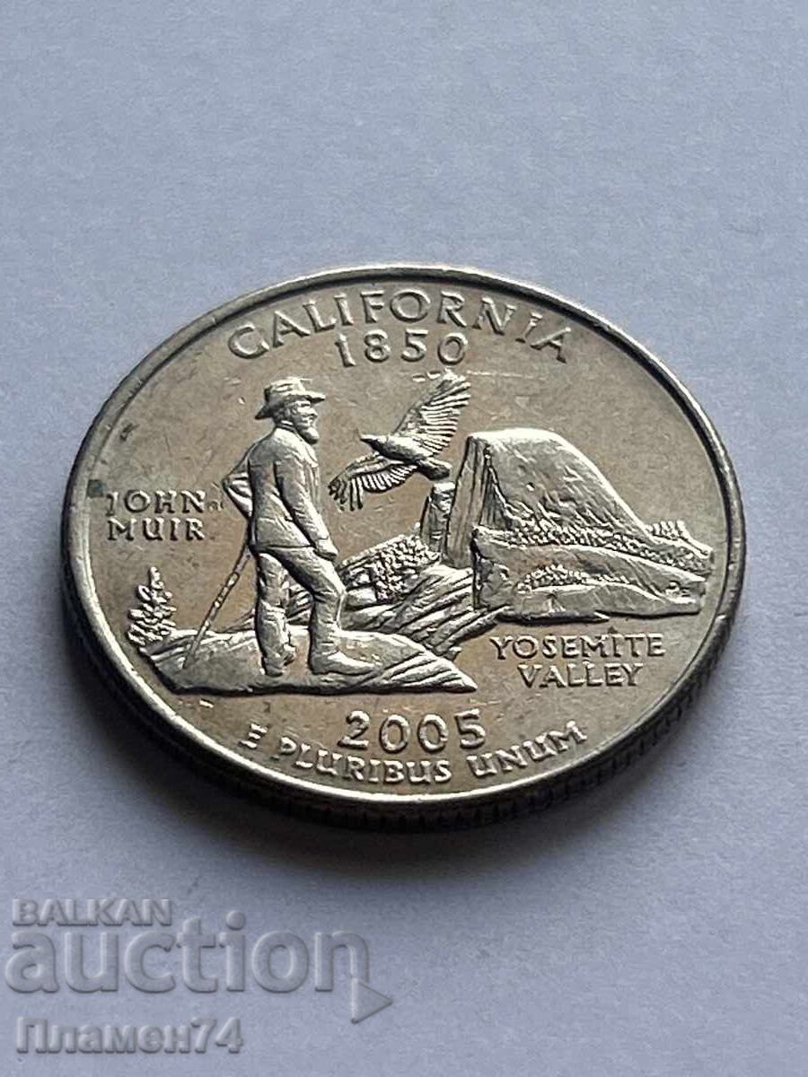 1/4 δολάριο 2005 ΗΠΑ Καλιφόρνια P με τιμή 2.00 BGN | € 1.02