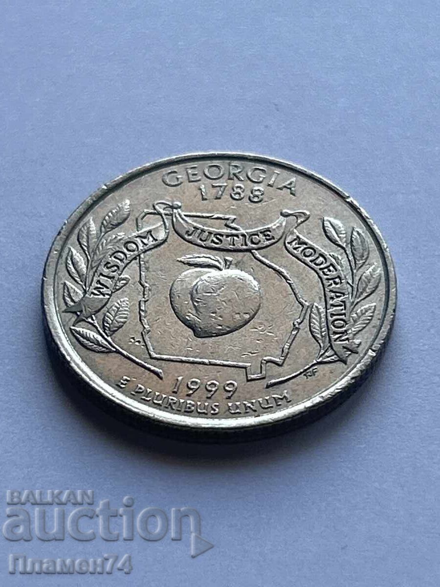 1/4 δολάριο 1999 ΗΠΑ Τζόρτζια P με τιμή 2.00 BGN | € 1.02