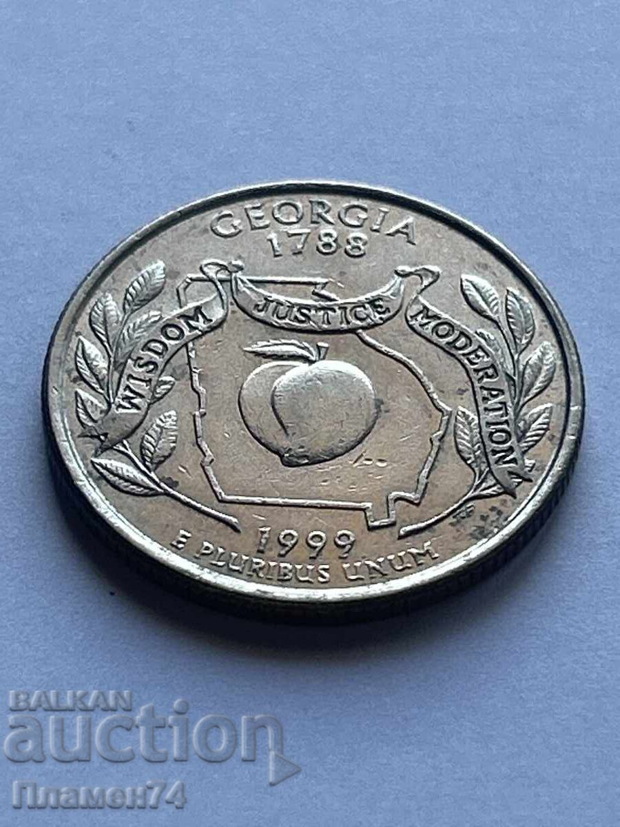 1/4 Dollar 1999 USA Georgia D with price 2.00 BGN | € 1.02