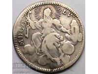 Double Giulio 1755 Vatican Benedict XIV Silver