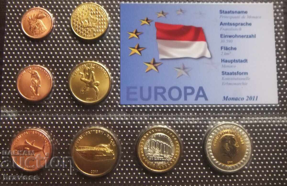 Μονακό - σετ ευρώ - 2011 - μεταχειρισμένο Μονακό - σετ ευρώ - 2011 - μεταχειρισμένο