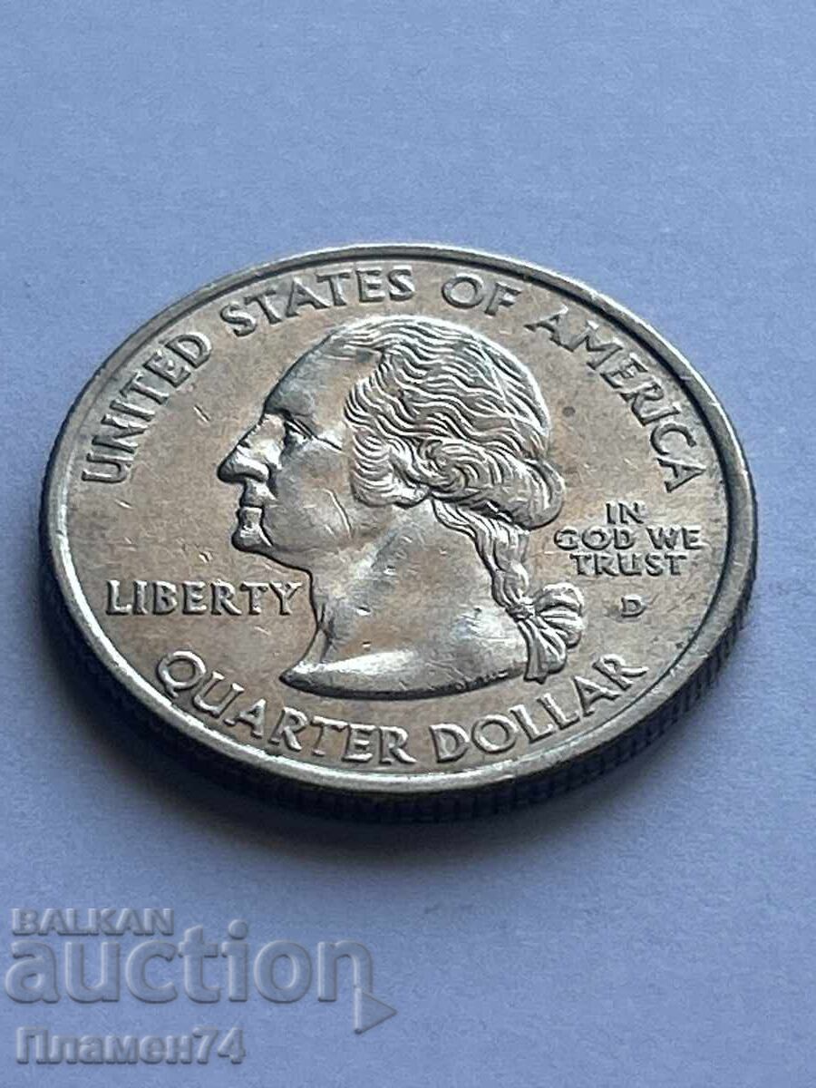 1/4 Dollar 2001 USA New York D