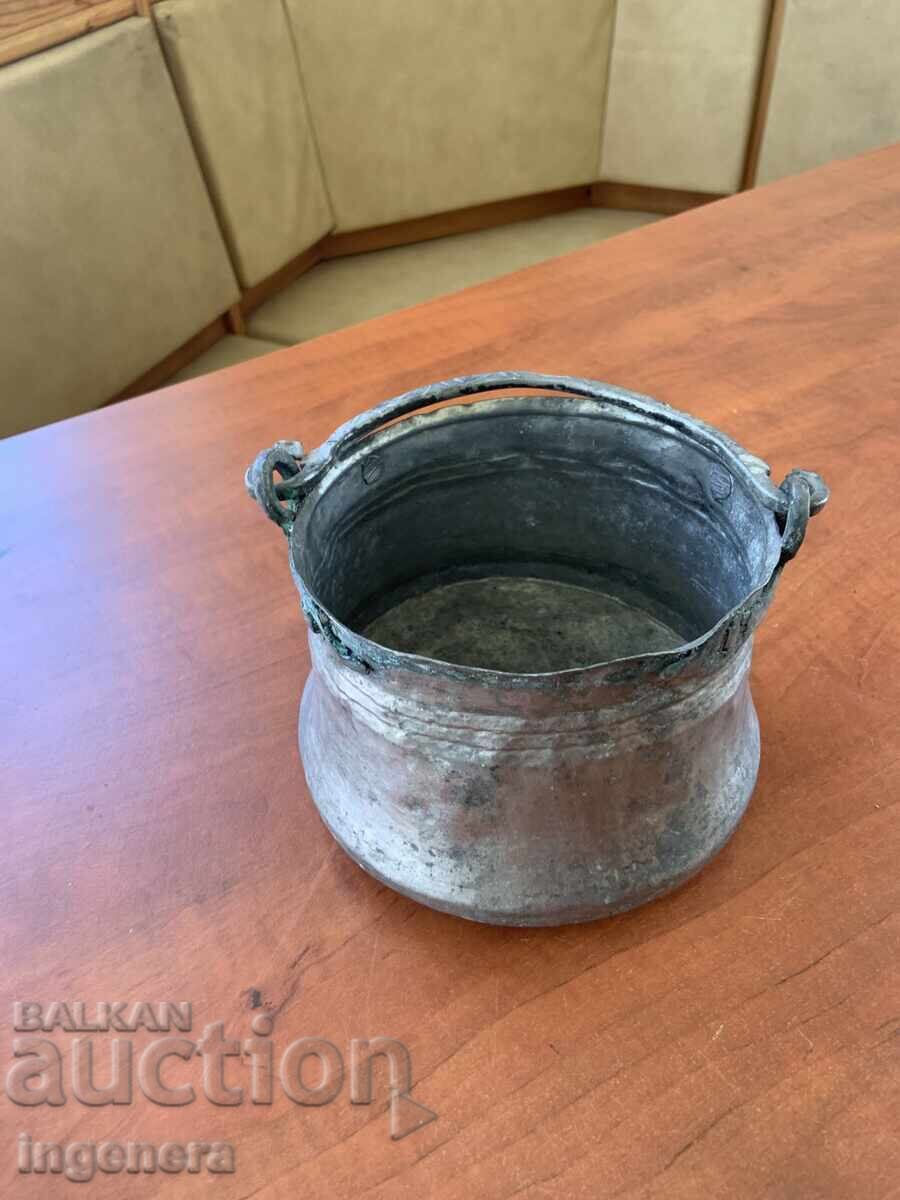 КОТЕЛ КОТЛЕ МЕНЧЕ БАКЪР МЕД СТАРИНЕН СЪД- 1.5 Л. ОРНАМЕНТИ