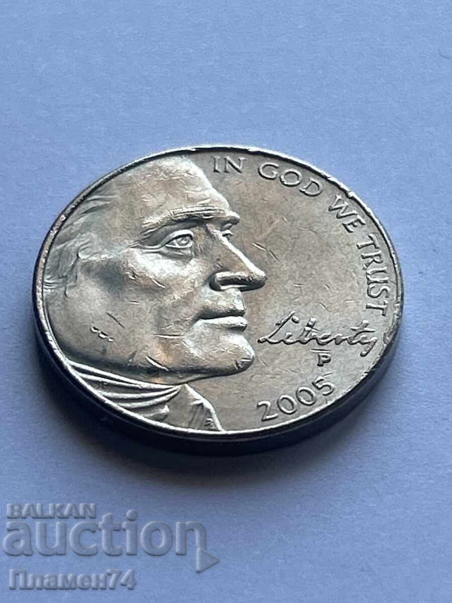 5 Cents 2005 USA Bison P