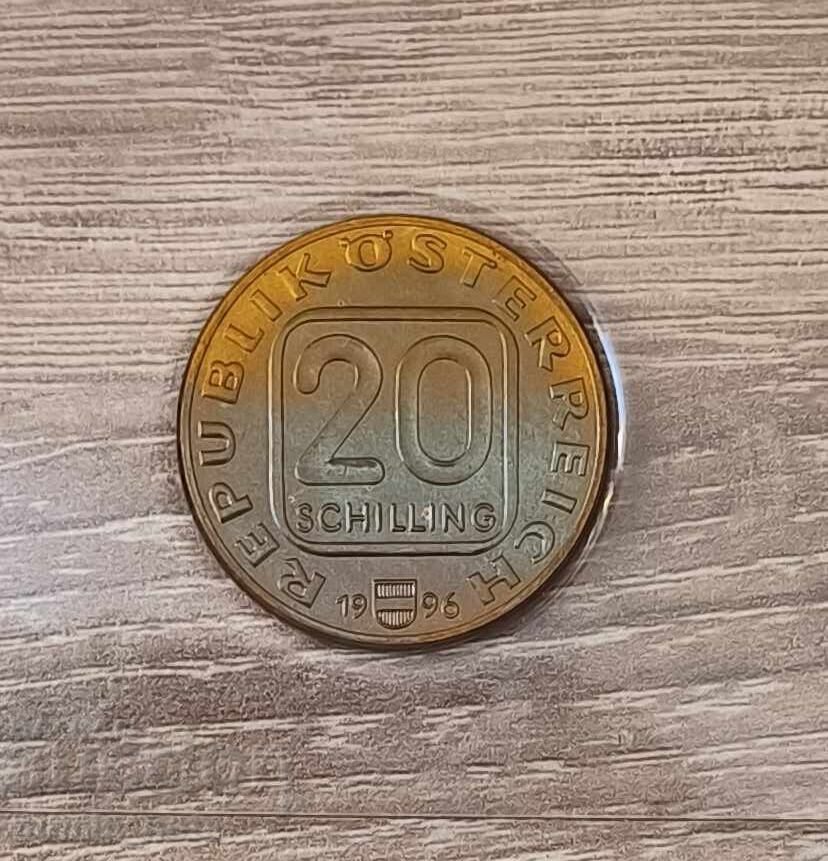 Auction  Austria 20 Schilling 1996 Anton Bruckner numismatic brief