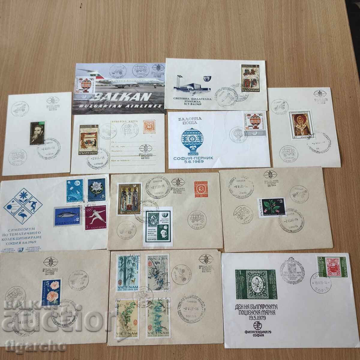 Old postage stamps and envelopes with price 80.00 BGN | € 40.90