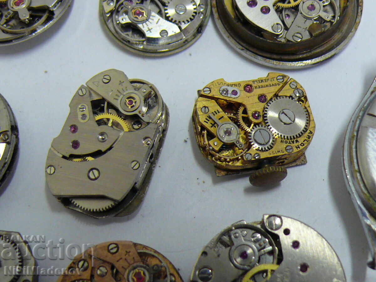 Lot de mecanisme de damă elvețiene CERTINA, GLASHUTTE, LUZ - 6