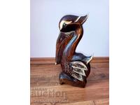 Sculpture Figure Wood Carving Pelican B145