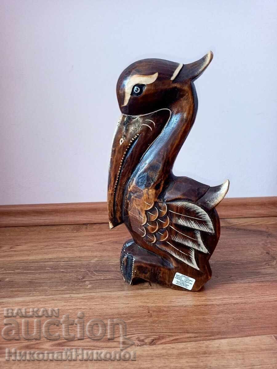 FIGURĂ SCULPTURĂ TĂIETURĂ ÎN LEMN PELICAN B146 cu preț € 9.50 | 18.58 BGN