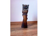 FIGURĂ SCULPTURĂ SCULPTURĂ ÎN LEMN BUFNIȚĂ CIUFUFĂ B148