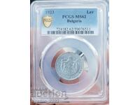 1 Lev 1923 MS 62 PCGS