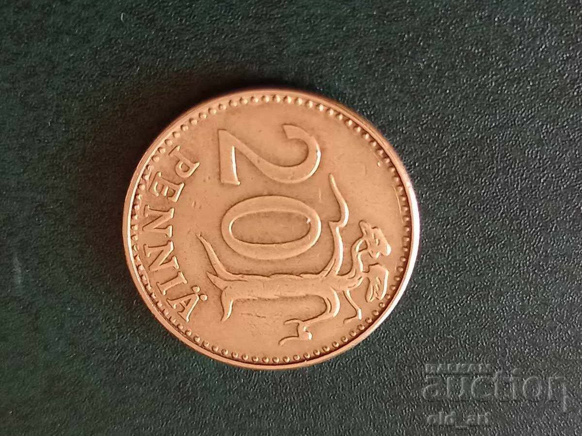 Licitație Monedă - Finlanda, 20 penni 1963 Licitație Monedă - Finlanda, 20 penni 1963