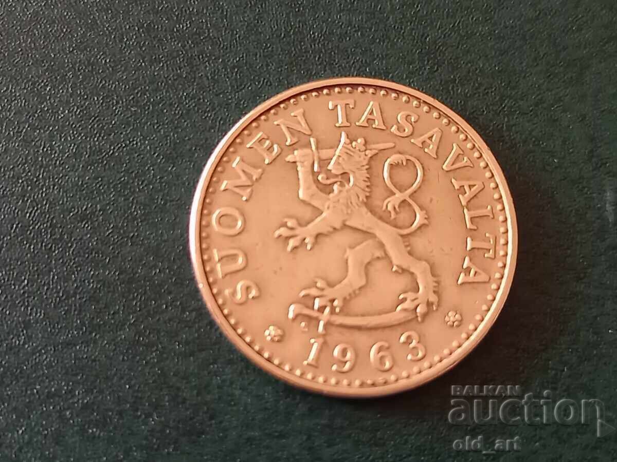 Livrarea Monedă - Finlanda, 20 penni 1963 Livrarea Monedă - Finlanda, 20 penni 1963