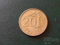 Monedă - Finlanda, 20 penni 1963
