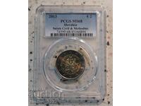 2 Euro 2013 Chiril și Metodiu MS 68 PCGS