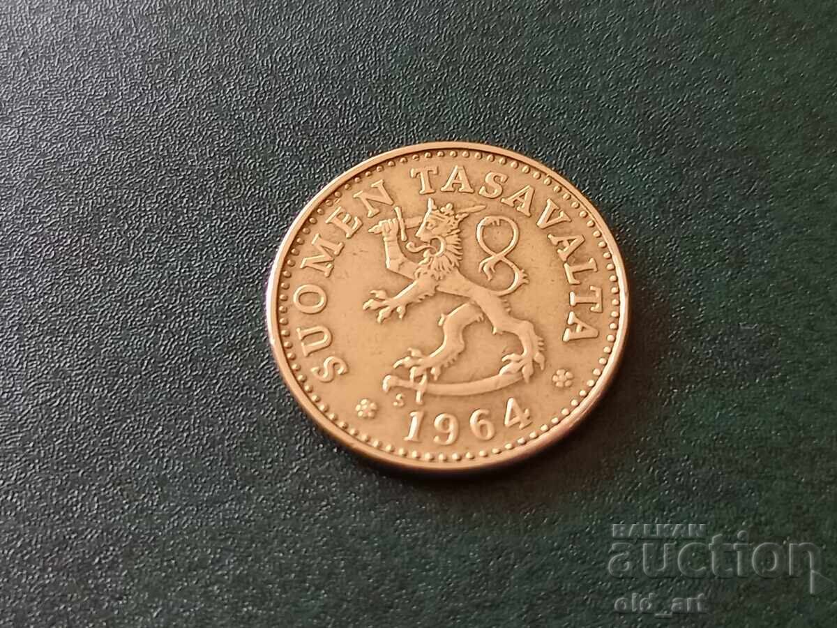 Coin - Finland, 10 penniä 1964 - 5