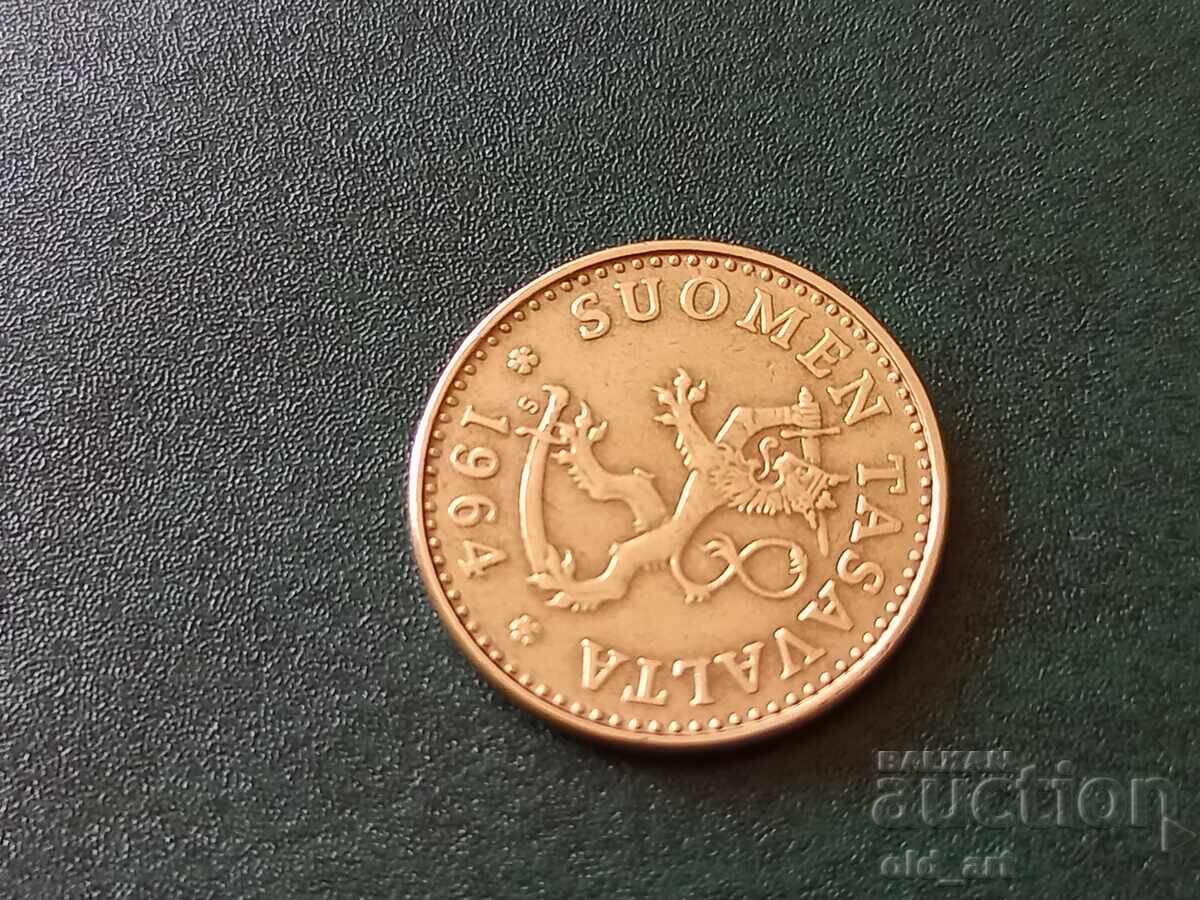 Coin - Finland, 10 penniä 1964 - 6
