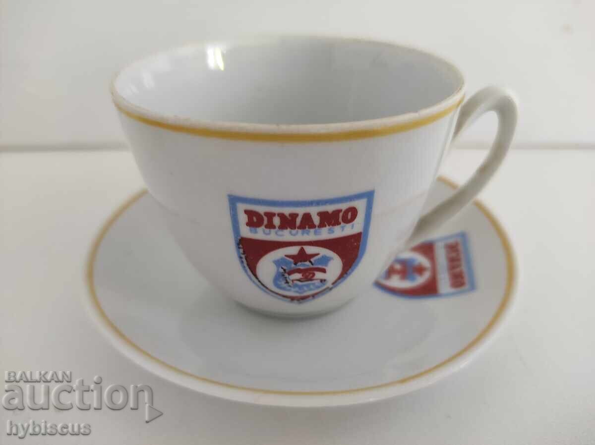 FC Dinamo Bucharest, vintage porcelain coffee cup