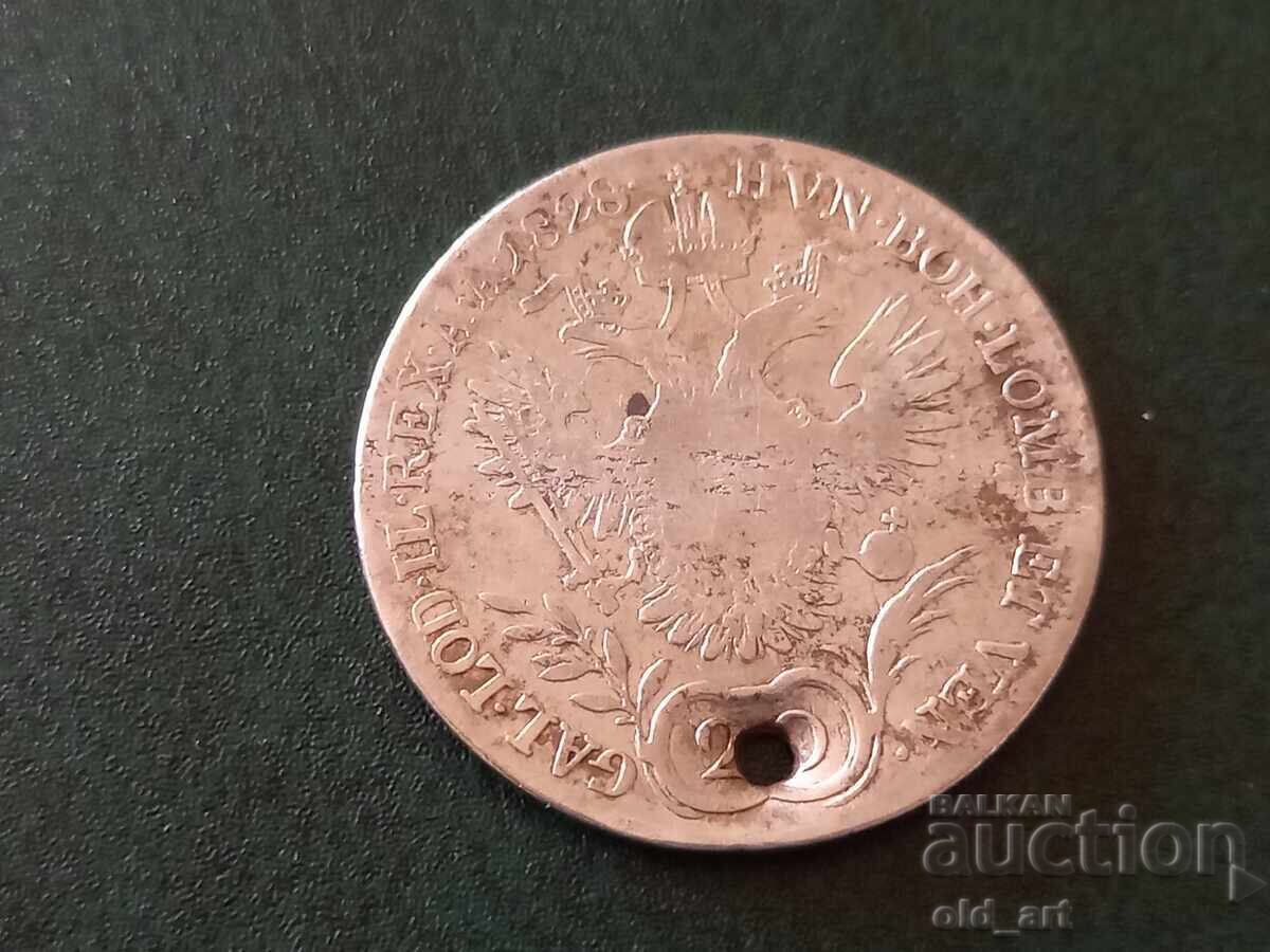 Delivery of Coin - 20 Kreuzer 1828