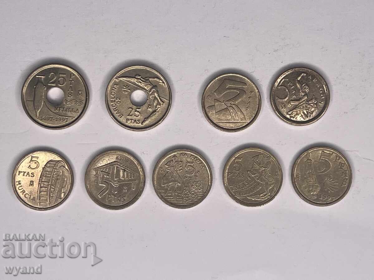 Аукцион Лот монети от Испания Аукцион Лот монети от Испания