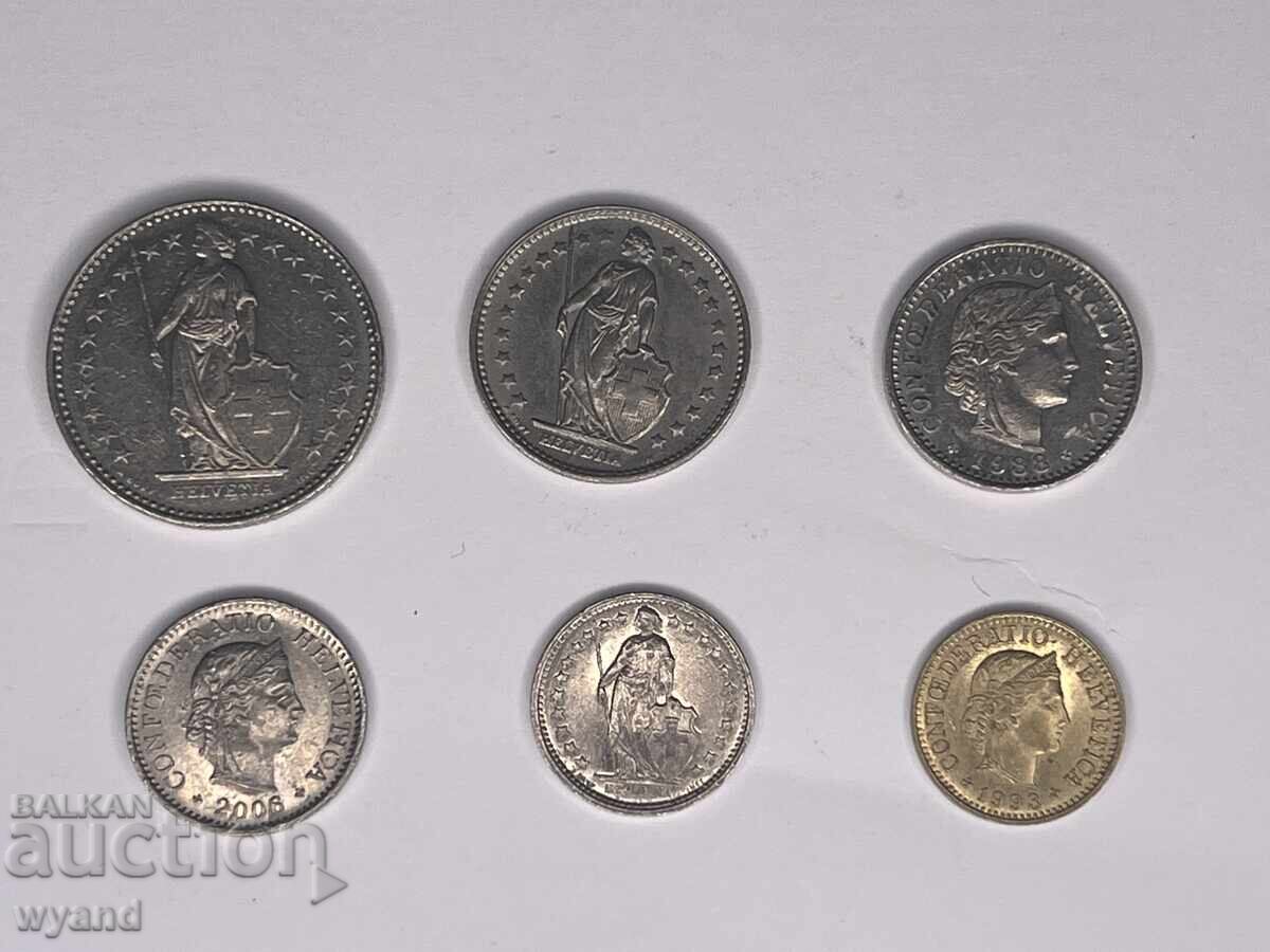 O mulțime de monede din Elveția cu preț 15.00 BGN | € 7.67