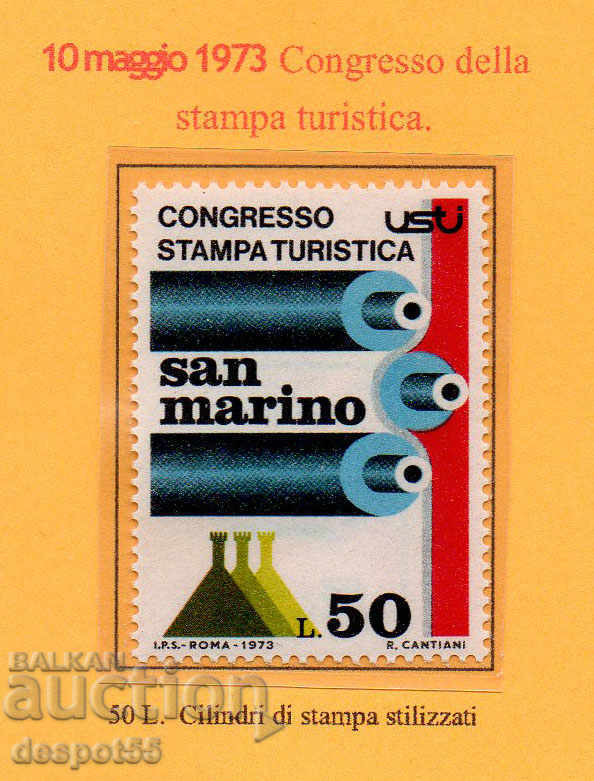 1973. San Marino. Congresul presei care reflectă turismul