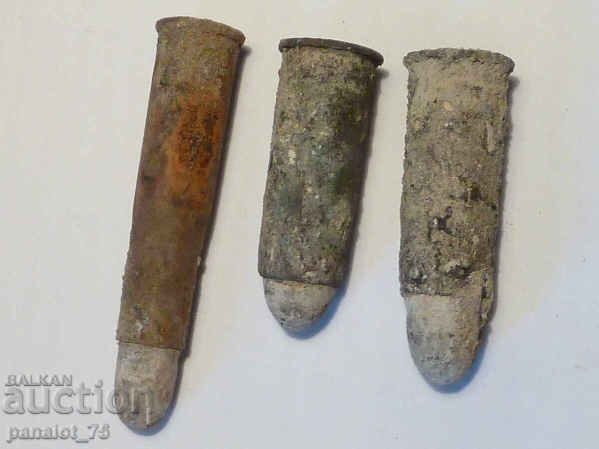 3 cartușe din Războiul Ruso-Turc - Schneider, Martini, necurățate