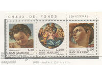 1975. Άγιος Μαρίνος. Χριστούγεννα. Λωρίδα x3.