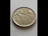 50 pesetas 1957 Spania