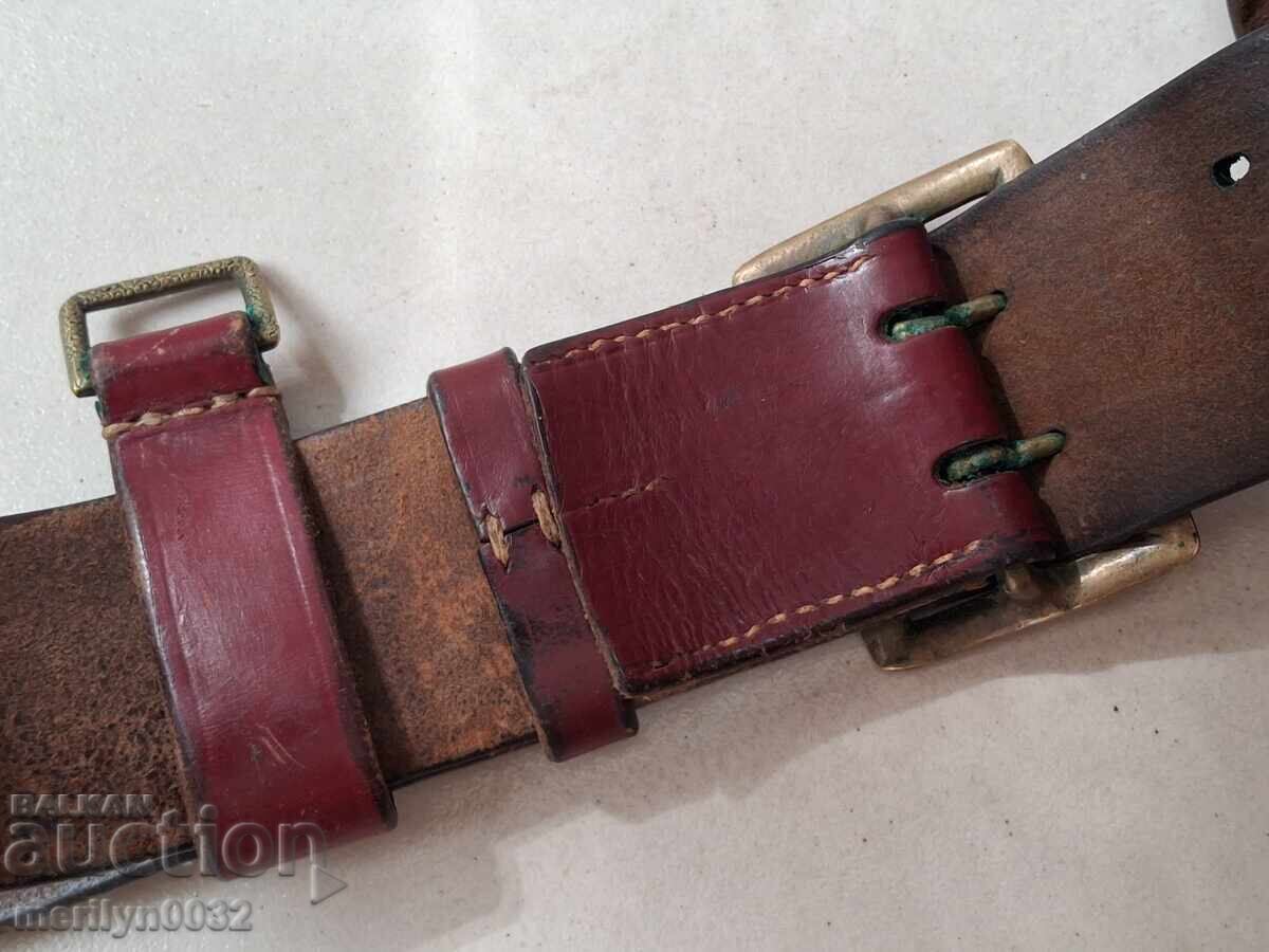 Combat officer's belt with holster, buckle, clasp - 5
