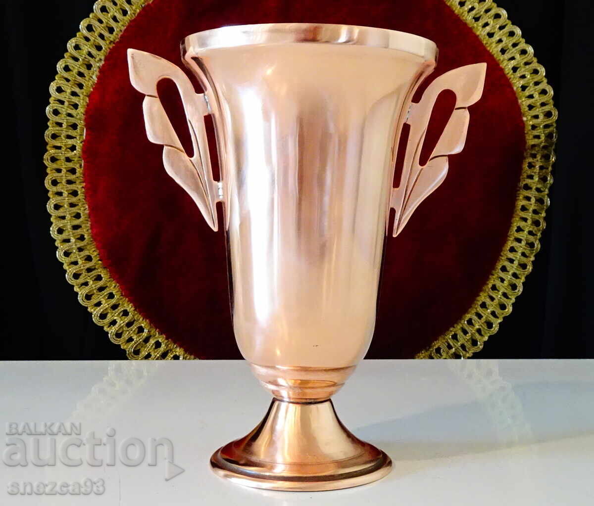 Cupa de vin din cupru 300 ml, cupru roșu pur Cupa de vin din cupru 300 ml, cupru roșu pur