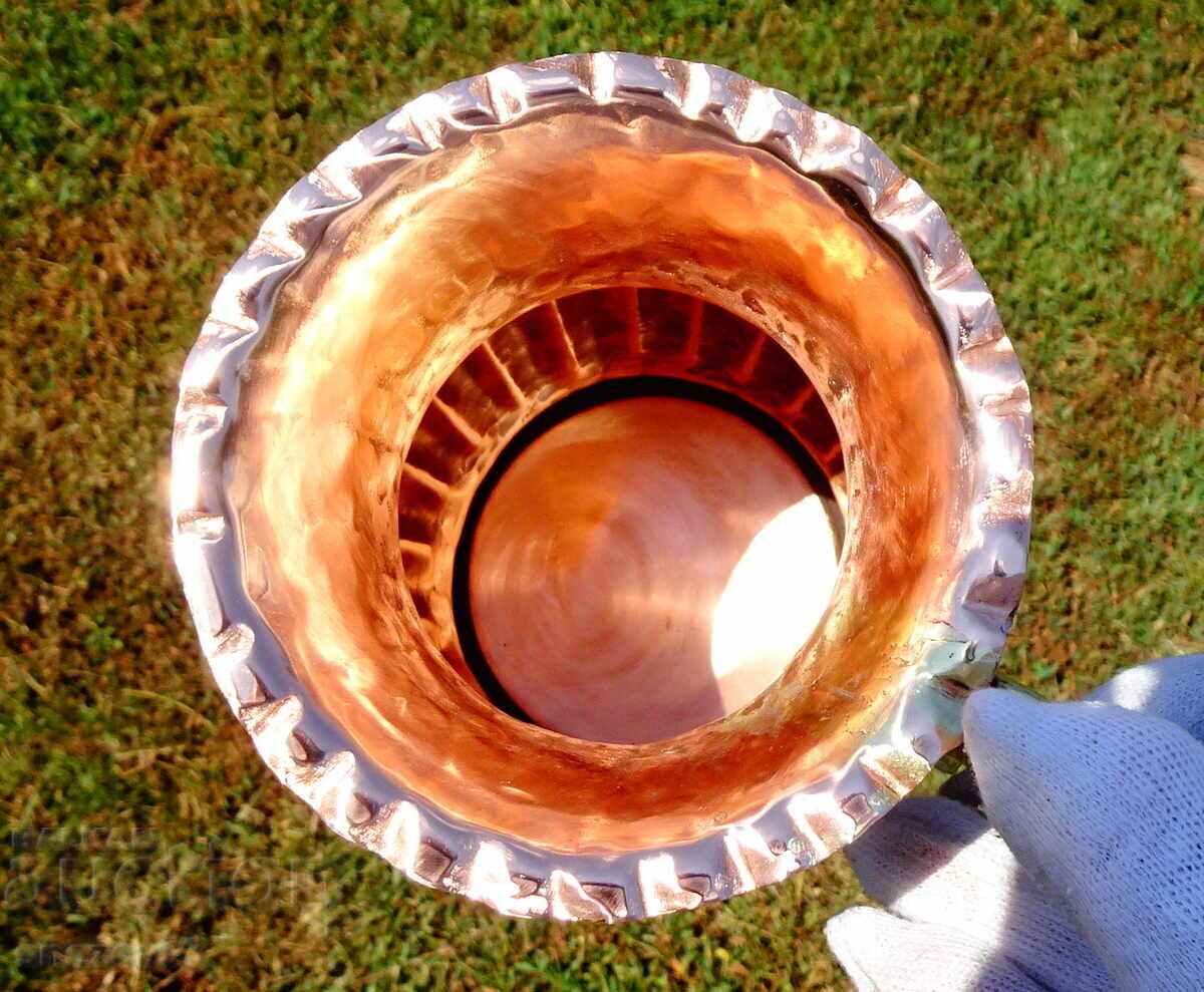 Χάλκινη κανάτα, κούπα, σφυρήλατο καθαρό κόκκινο μέλι με τιμή 79.00 BGN | € 40.39