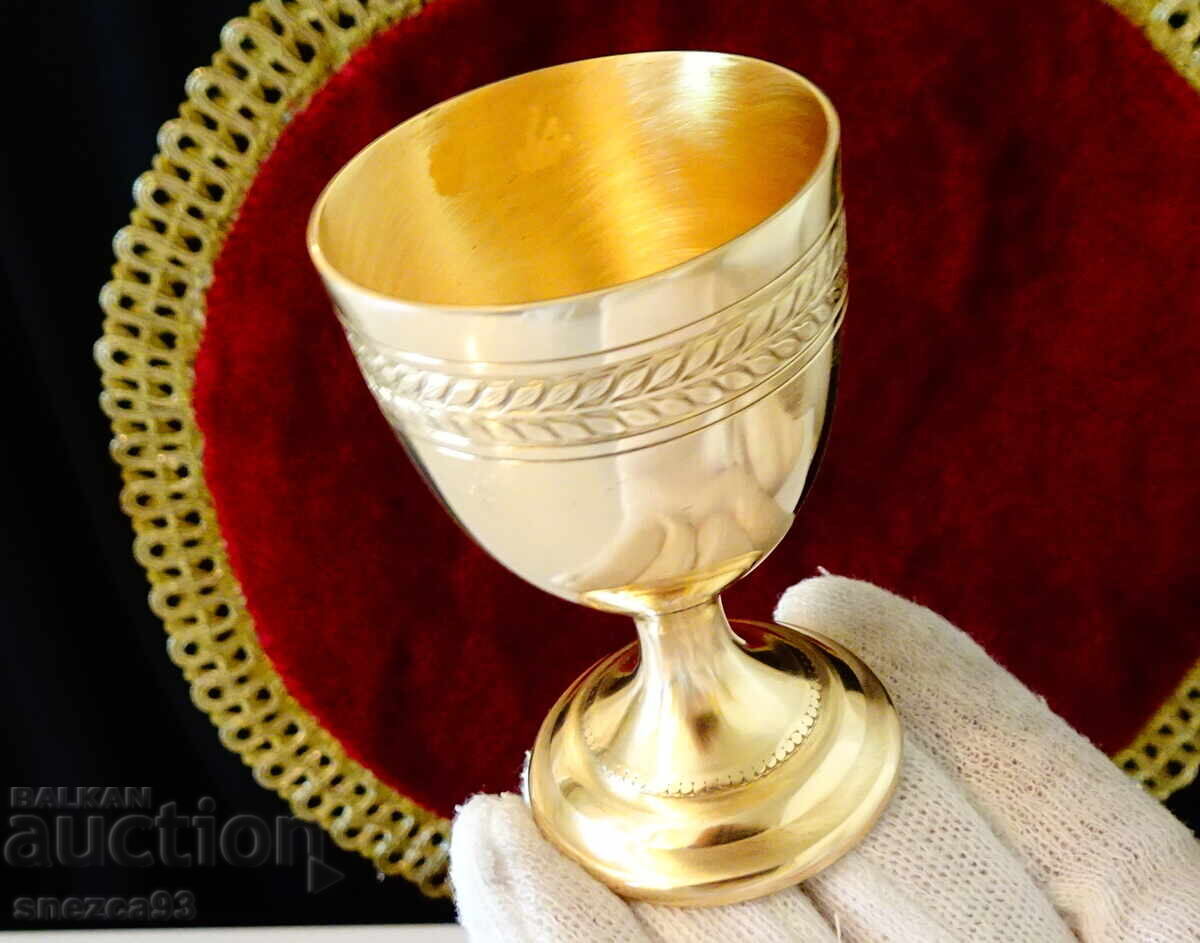 Χάλκινο φλιτζάνι για ρακή, δάφνινο στεφάνι Χάλκινο φλιτζάνι για ρακή, δάφνινο στεφάνι