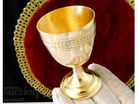 Χάλκινο φλιτζάνι για ρακή, δάφνινο στεφάνι