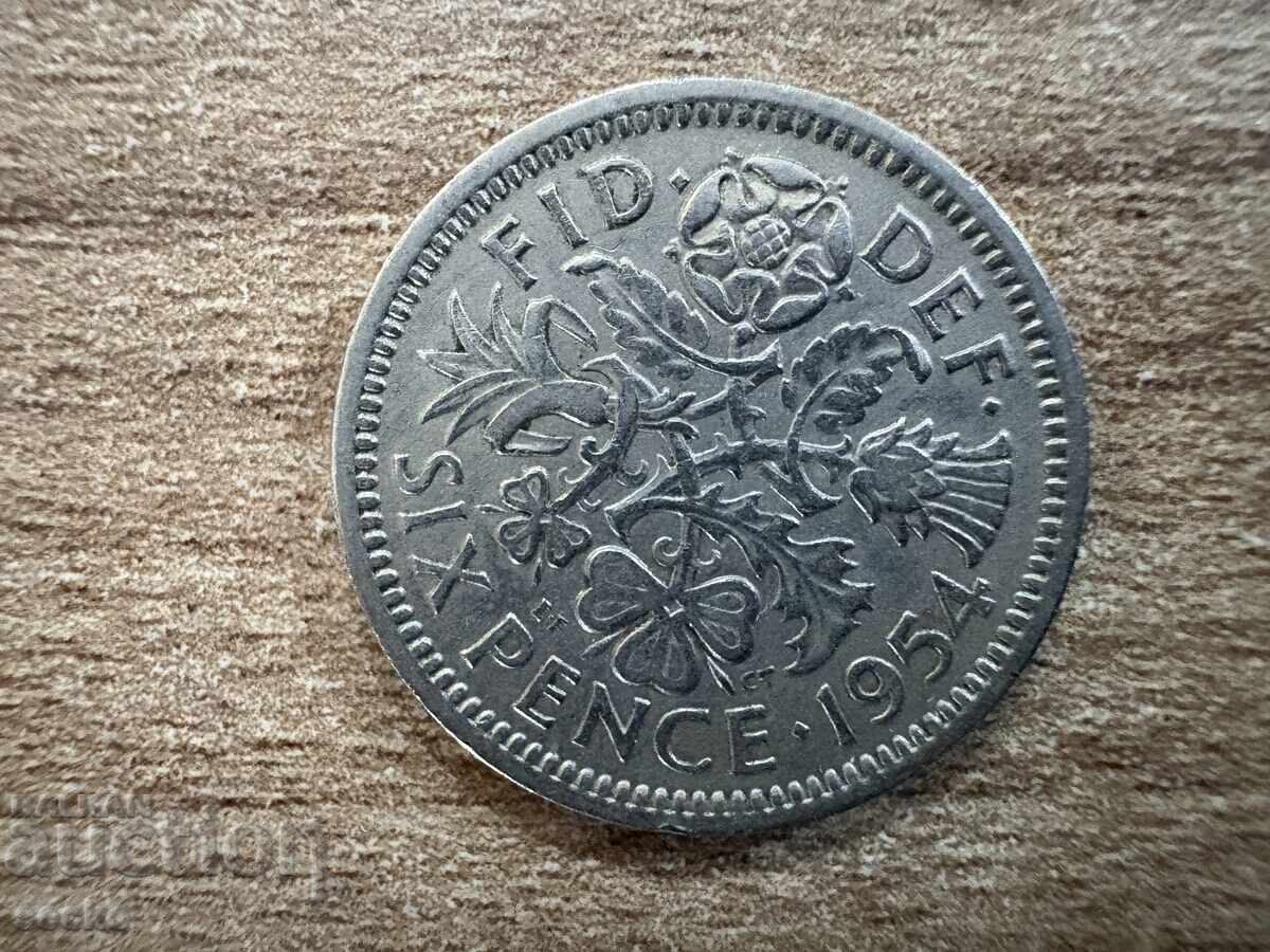 Marea Britanie - 6 pence (1954) Marea Britanie - 6 pence (1954)