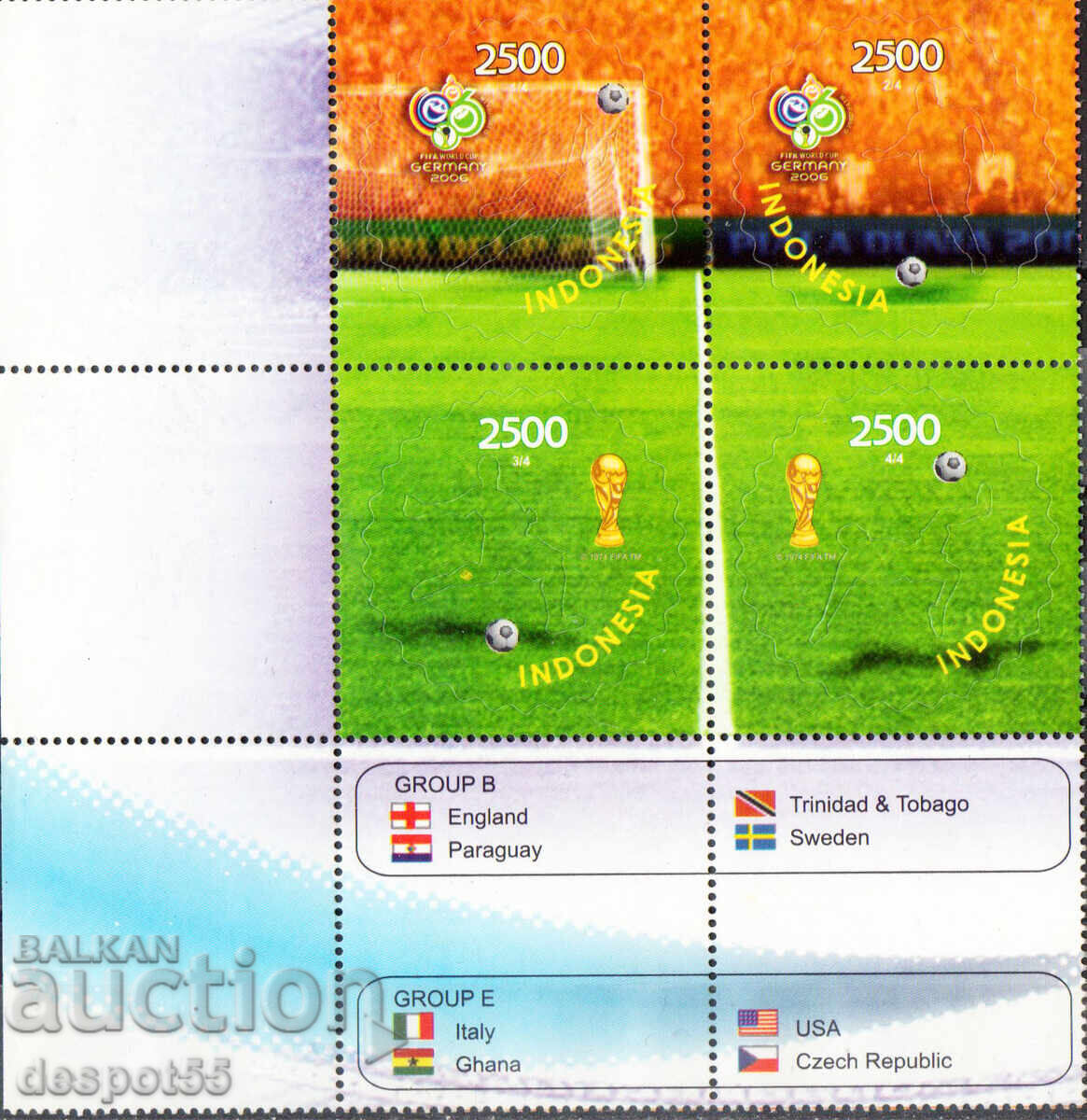2006. Indonesia. World Cup - Germany. Self-adhesive