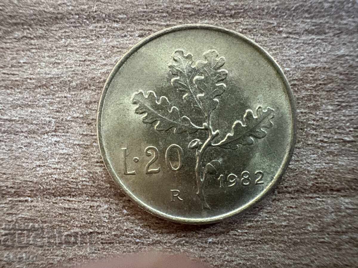 Ιταλία - 20 λιρών (1982) Ιταλία - 20 λιρών (1982)